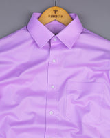 Lavender Purple Oxford Cotton Solid Formal Shirt