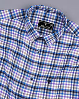 Prismatic Multicolor Twill Check Plaid Flannel Cotton Shirt