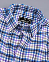 Prismatic Multicolor Twill Check Plaid Flannel Cotton Shirt