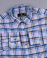 Prismatic Multicolor Twill Check Plaid Flannel Cotton Shirt