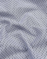 Crumple Gray Weft Stripe Premium Giza Cotton Shirt