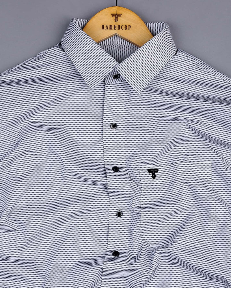 Crumple Gray Weft Stripe Premium Giza Cotton Shirt