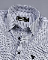 Crumple Gray Weft Stripe Premium Giza Cotton Shirt