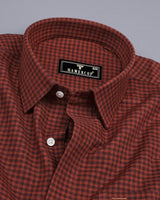 Alloy Orange Plaid Flannel Twill Check Cotton Shirt