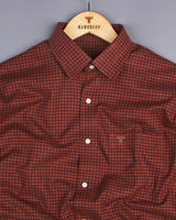 Alloy Orange Plaid Flannel Twill Check Cotton Shirt