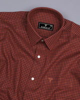 Alloy Orange Plaid Flannel Twill Check Cotton Shirt