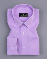 Purple With White Pencil Stripe Formal Cotton Shirt
