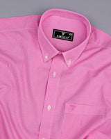 Rose Pink With White Micro Check Cotton Shirt