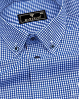 Exotic Blue With White Yarn Dyed Check Cotton Shirt