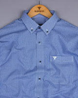 Exotic Blue With White Yarn Dyed Check Cotton Shirt