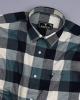 Quantum Blue MultiColor Sudoku Check Dobby Cotton Shirt