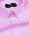 Pink Small Graph Check Formal Cotton Shirt