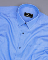 Impex Blue Dobby Cotton Formal Shirt