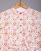 Blossom Multicolor Embroidery Art Cotton Shirt Style Kurta