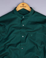 Sacramento Green Diamond Shaped Dobby Cotton Shirt