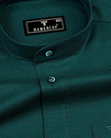 Sacramento Green Diamond Shaped Dobby Cotton Shirt