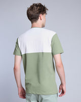 Green With White Pique Pima Designer T-Shirt