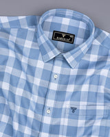 Paston Gray Dobby Check Premium Cotton Shirt