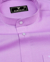 Light Violet Purple Dobby Textured Cotton Shirt