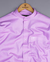 Light Violet Purple Dobby Textured Cotton Shirt