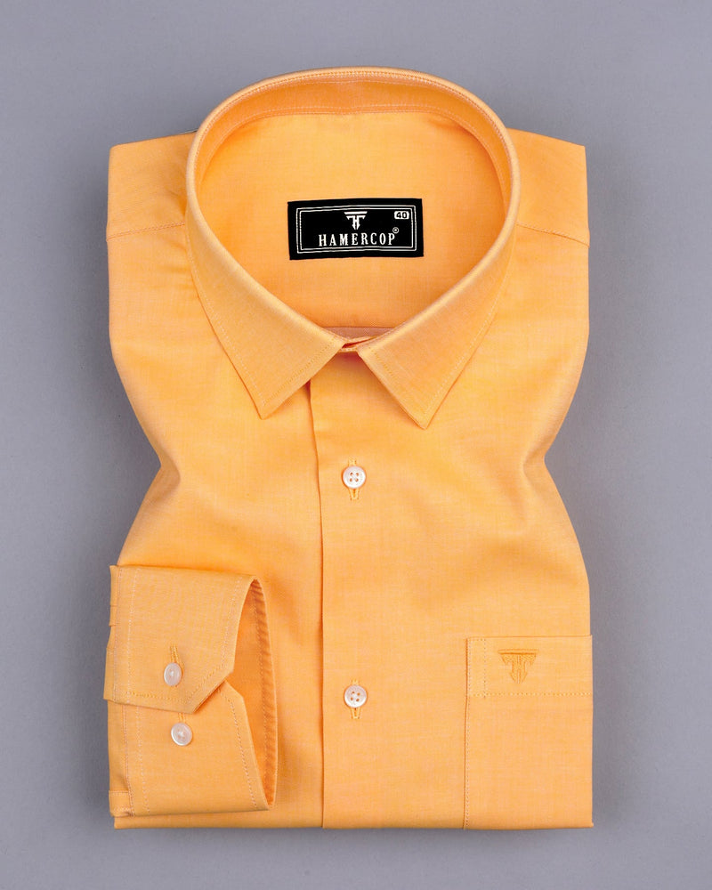 Mango Yellow Twill Soft Cotton Shirt – Hamercop Mango Yellow Twill Soft Cotton Shirt – Hamercop
