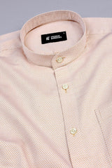 Sand brown snack skin texture jacquard shirt