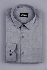 White with light black rhombus shape jacquard shirt