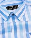 Union Blue With White Stripe Oxford Cotton Shirt
