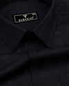 Jordan Black Self Check Dobby Cotton Solid Shirt