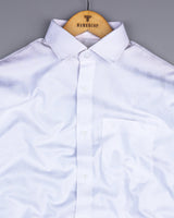 Jordan White Self Check Dobby Cotton Solid Shirt