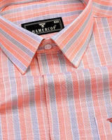 Flint Orange Multicolored Stripe Amsler Cotton Shirt