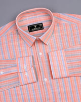 Flint Orange Multicolored Stripe Amsler Cotton Shirt