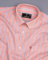 Flint Orange Multicolored Stripe Amsler Cotton Shirt