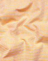 Yellow Pencil Stripe Oxford Cotton Designer Shirt