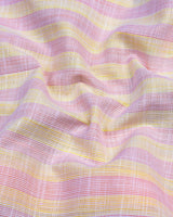 Anzio Yellow With Pink Stripe Amsler Cotton Formal Shirt