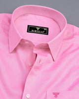 Pink Oxford Solid Cotton Formal Shirt