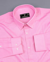 Pink Oxford Solid Cotton Formal Shirt