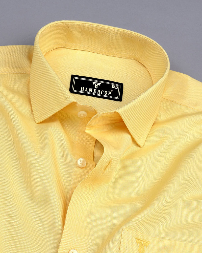 amazon yellow dress shirt Men's Lemon Yellow 100% Linen Short Sleeve Shirt - Size S