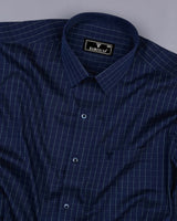 NavyBlue With Green Check Formal Cotton Shirt