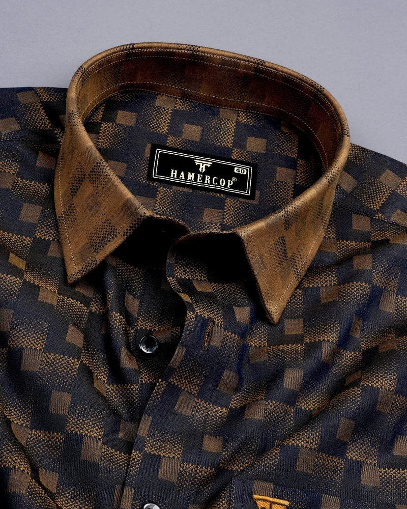 Golden Shadow Jacquard Premium Designer Shirt