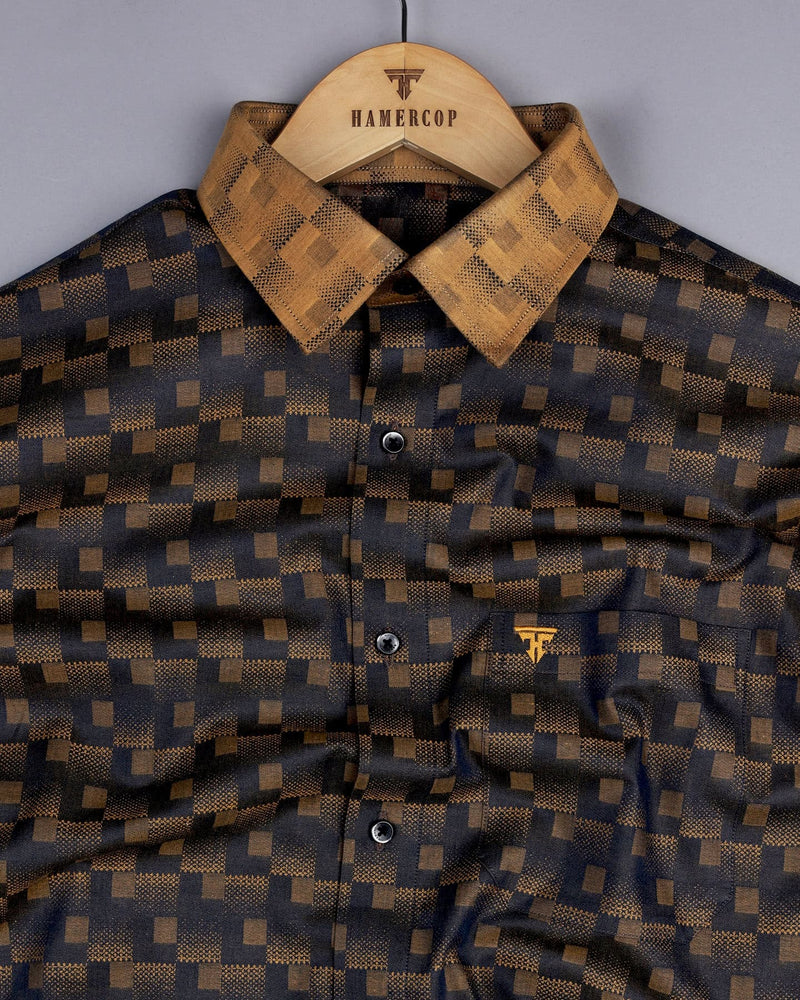 Golden Shadow Jacquard Premium Designer Shirt