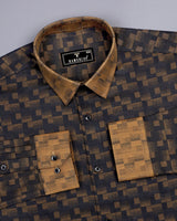 Golden Shadow Jacquard Premium Designer Shirt