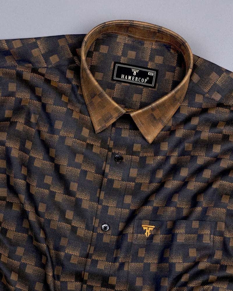 Golden Shadow Jacquard Premium Designer Shirt