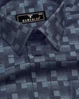 Gray Shadow Jacquard Premium Designer Shirt