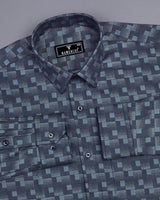 Gray Shadow Jacquard Premium Designer Shirt