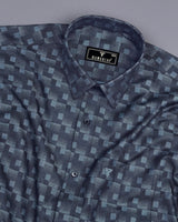 Gray Shadow Jacquard Premium Designer Shirt