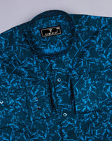 Blorolin Blue Shadow Jacquard Cotton Shirt