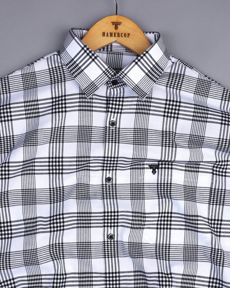 Alexis White With Black Check Oxford Cotton Shirt