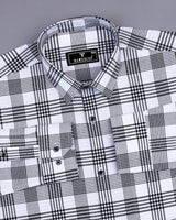 Alexis White With Black Check Oxford Cotton Shirt