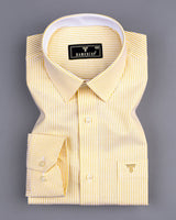 Stanton Yellow Bengal Stripe Oxford Cotton Designer Shirt